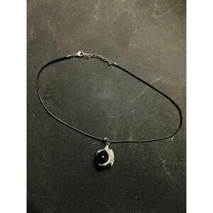 Natural Onyx black Gem Stone Ball Bead Dragon Claw Crystal necklace gift